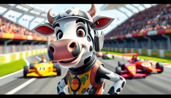 - Mr. Moo — A representative of RaceFi