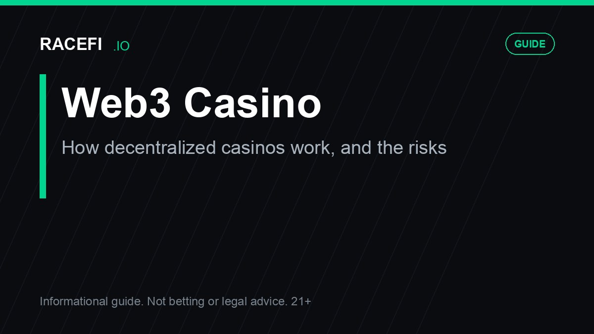 What Is a Web3 Casino? How Decentralized and On-Chain Casinos Work guide graphic